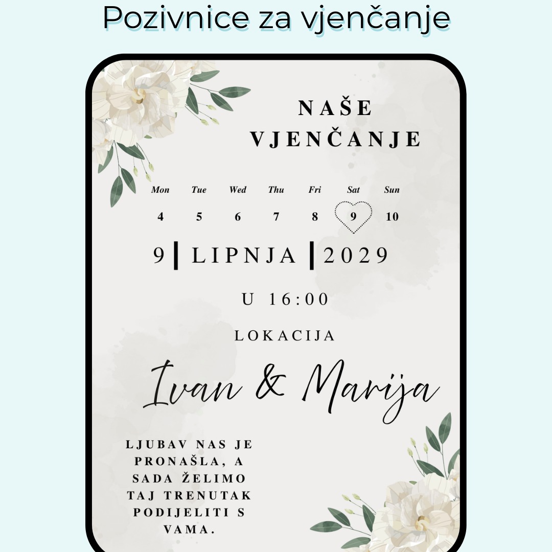 Pozivnica za vjenčanje